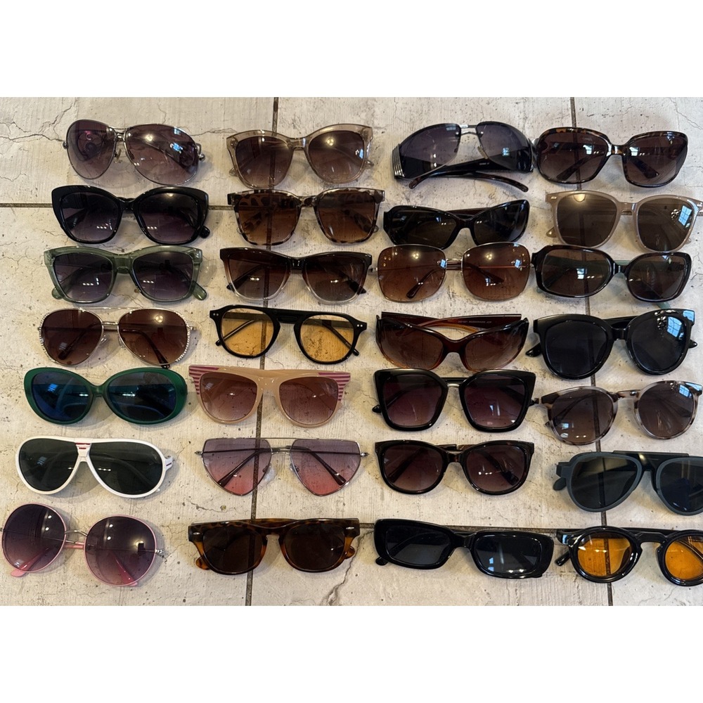 Lot Of 28 Limited Supply-Trendy HOT Women's Sunglasses: Huge Variety of Styles